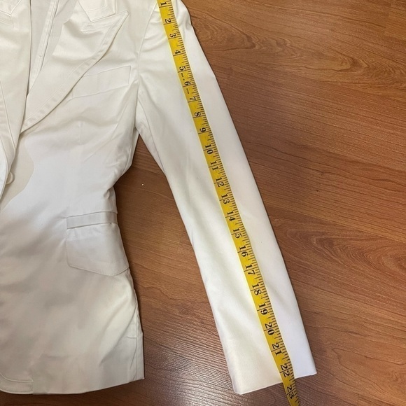 GUCCI cotton-blend unlined pants and suit in white - Picture 9 of 16